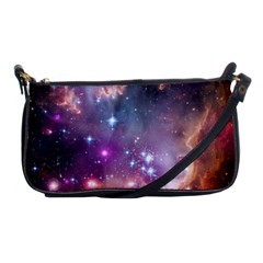 Galaxy Space Star Light Purple Shoulder Clutch Bags