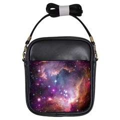 Galaxy Space Star Light Purple Girls Sling Bags