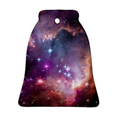 Galaxy Space Star Light Purple Bell Ornament (two Sides) by Mariart