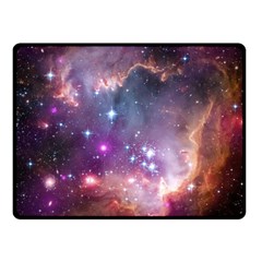 Galaxy Space Star Light Purple Double Sided Fleece Blanket (small) 