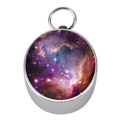 Galaxy Space Star Light Purple Mini Silver Compasses