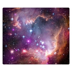 Galaxy Space Star Light Purple Double Sided Flano Blanket (small) 