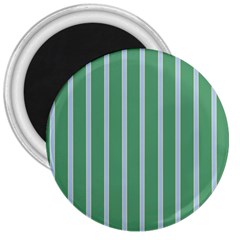 Green Line Vertical 3  Magnets by Mariart