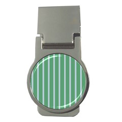 Green Line Vertical Money Clips (round) 