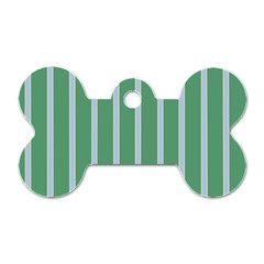 Green Line Vertical Dog Tag Bone (one Side)