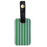 Green Line Vertical Luggage Tags (One Side)  Front