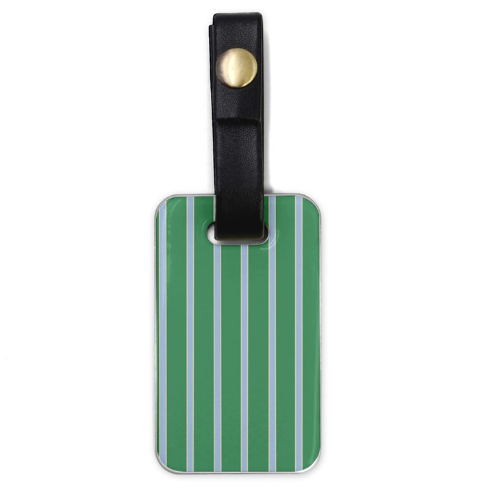 Green Line Vertical Luggage Tags (One Side) 