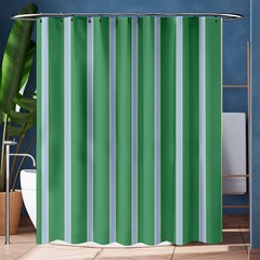 Green Line Vertical Shower Curtain 60  X 72  (medium) 