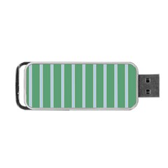 Green Line Vertical Portable Usb Flash (two Sides)