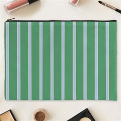 Green Line Vertical Cosmetic Bag (xxxl)  by Mariart