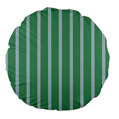 Green Line Vertical Large 18  Premium Round Cushions