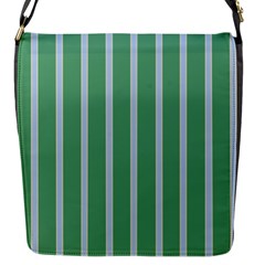 Green Line Vertical Flap Messenger Bag (s)