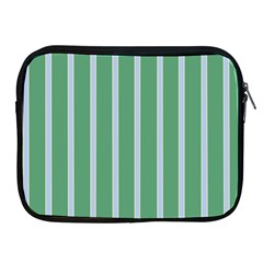 Green Line Vertical Apple Ipad 2/3/4 Zipper Cases