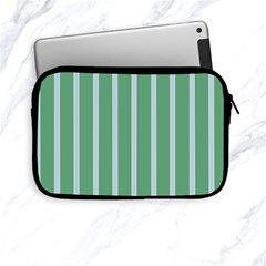 Green Line Vertical Apple Ipad Mini Zipper Cases