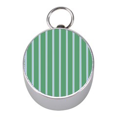 Green Line Vertical Mini Silver Compasses