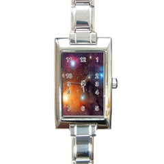 Galaxy Space Star Light Rectangle Italian Charm Watch