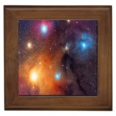 Galaxy Space Star Light Framed Tiles by Mariart