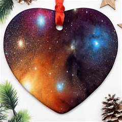 Galaxy Space Star Light Ornament (heart)