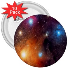 Galaxy Space Star Light 3  Buttons (10 Pack) 