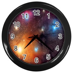 Galaxy Space Star Light Wall Clocks (black)