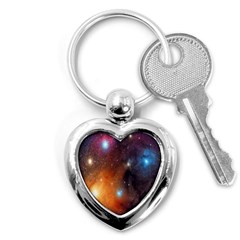 Galaxy Space Star Light Key Chains (heart) 