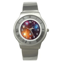 Galaxy Space Star Light Stainless Steel Watch by Mariart