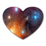 Galaxy Space Star Light Heart Mousepads Front