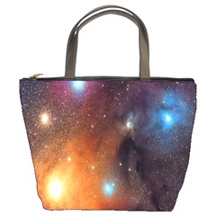 Galaxy Space Star Light Bucket Bags by Mariart