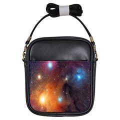 Galaxy Space Star Light Girls Sling Bags by Mariart