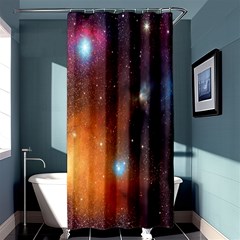 Galaxy Space Star Light Shower Curtain 36  X 72  (stall) 