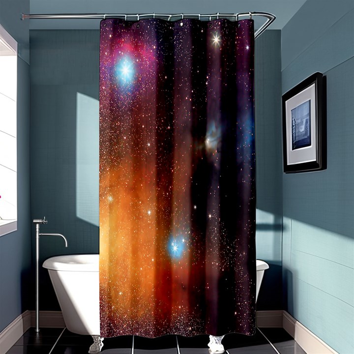 Galaxy Space Star Light Shower Curtain 36  x 72  (Stall) 