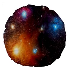 Galaxy Space Star Light Large 18  Premium Round Cushions