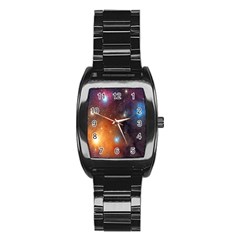 Galaxy Space Star Light Stainless Steel Barrel Watch