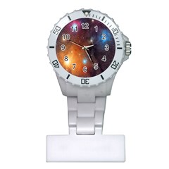 Galaxy Space Star Light Plastic Nurses Watch by Mariart