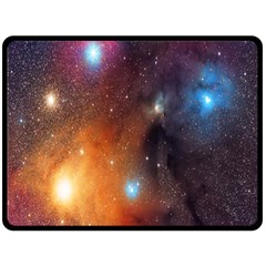 Galaxy Space Star Light Double Sided Fleece Blanket (large) 