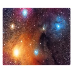 Galaxy Space Star Light Double Sided Flano Blanket (small) 