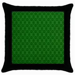 Green Seed Polka Throw Pillow Case (black) by Mariart