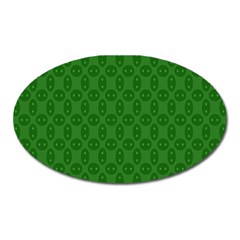 Green Seed Polka Oval Magnet by Mariart