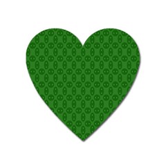 Green Seed Polka Heart Magnet