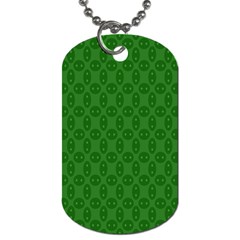 Green Seed Polka Dog Tag (one Side) by Mariart