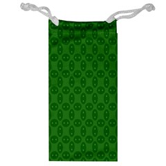 Green Seed Polka Jewelry Bag by Mariart