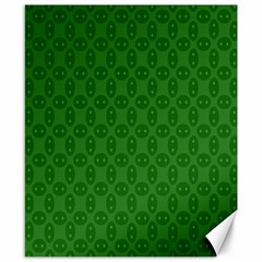 Green Seed Polka Canvas 8  X 10  by Mariart