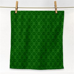 Green Seed Polka Face Towel by Mariart