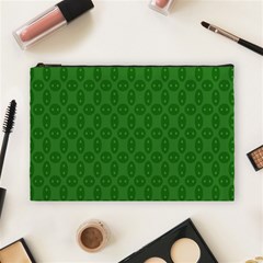 Green Seed Polka Cosmetic Bag (large)  by Mariart