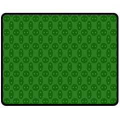 Green Seed Polka Fleece Blanket (medium)  by Mariart