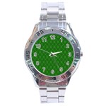 Green Seed Polka Stainless Steel Analogue Watch Front