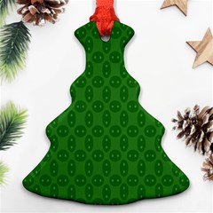 Green Seed Polka Christmas Tree Ornament (two Sides) by Mariart