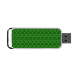 Green Seed Polka Portable Usb Flash (two Sides) by Mariart