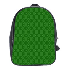 Green Seed Polka School Bag (xl) by Mariart