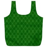 Green Seed Polka Full Print Recycle Bags (L)  Front